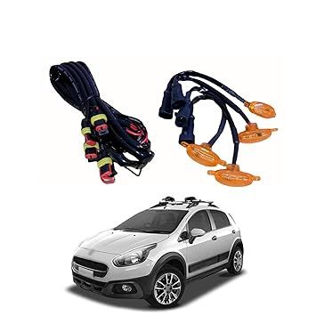 PRIKNIK LED Grille Lights Amber Yellow Grill Led with Fuse Adapter Wiring Harness Kit (4PCS, Amber Shell with Amber Light) Compatible with Avventura