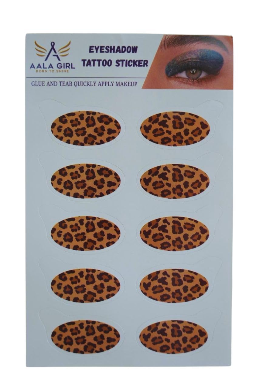 Wild Cat Eyeshadow Stickers (1 Sheet, 5 Pairs), Waterproof, Professional, Easy-Apply, Long-Lasting, Mess-Free | Ideal for Instant Makeup, Parties, Festivals, Bridal & Creative Looks-image-30