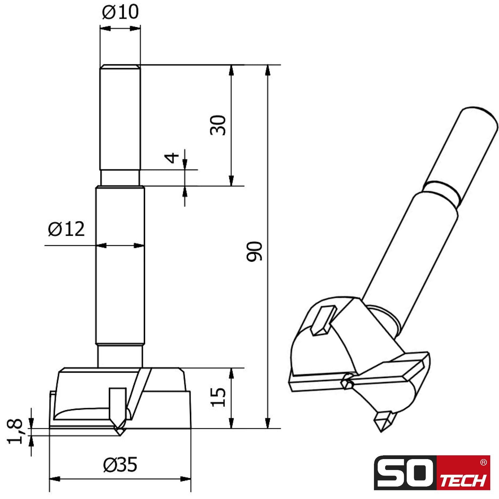 35 mm boorsjabloon voor schaalscharnieren, Forstnerboor voor hout, gatboor, set voor verborgen scharnieren, voor hout, meubels, deur, scharnier, kastinstallatie