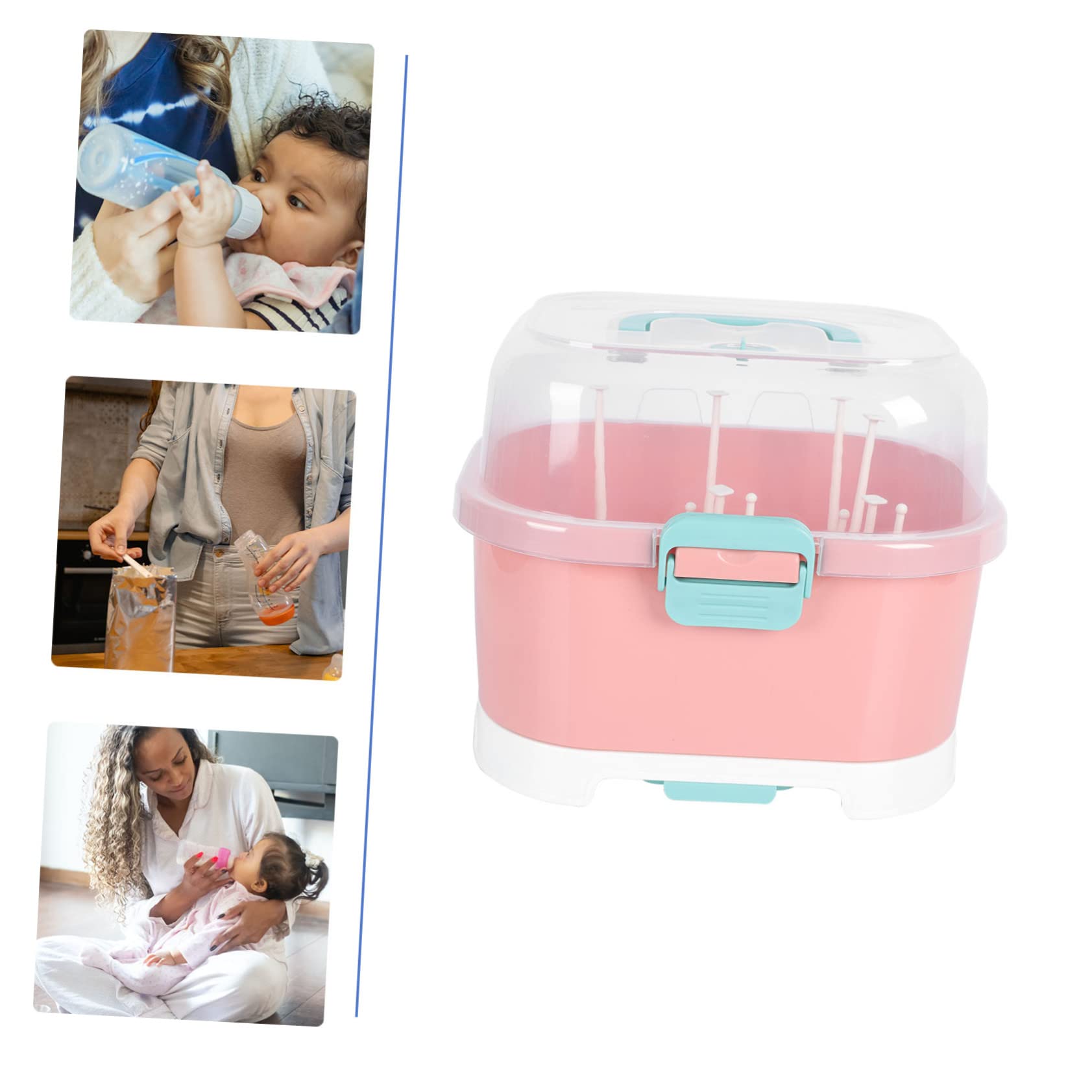 Égouttoir à Bouteilles pour Bébés Grosse Capacité, Design Détachable en PP, Panier à Égoutter et Séchage Rapide pour Biberons et Tétines