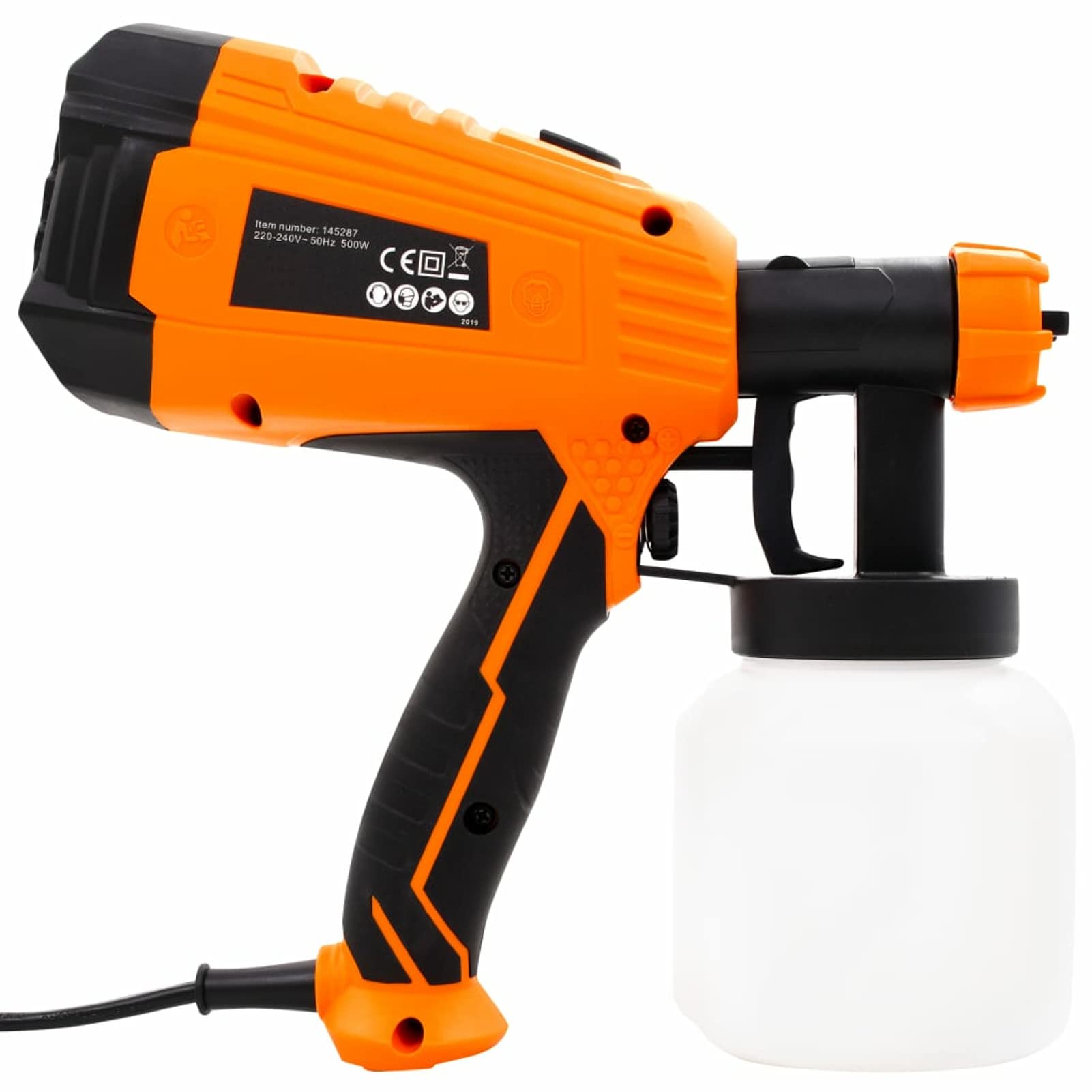 ARKEM Pistola de Pintura eléctrica con 3 tamaños Boquilla 500W 800ml Cabina Pintura Portatil