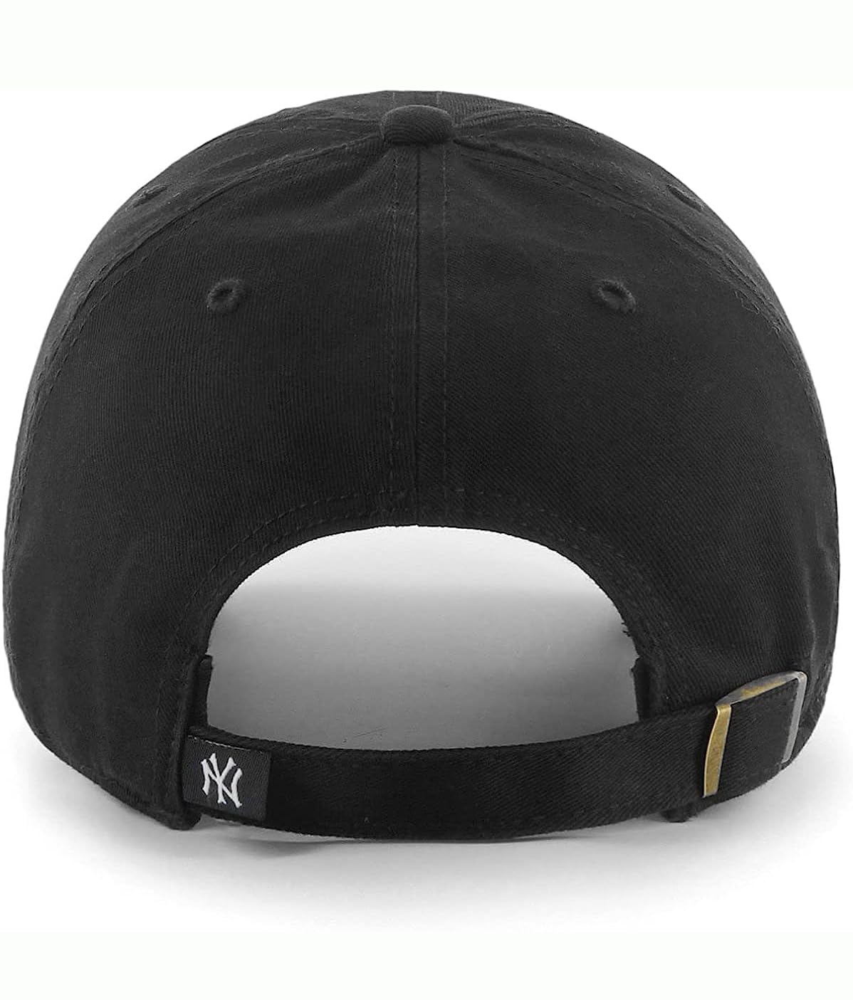 47 Brand MLB Black White Primary Logo Clean Up Adjustable Baseball Cap Hat, Adult One Size Fits All - New York Yankees Black White