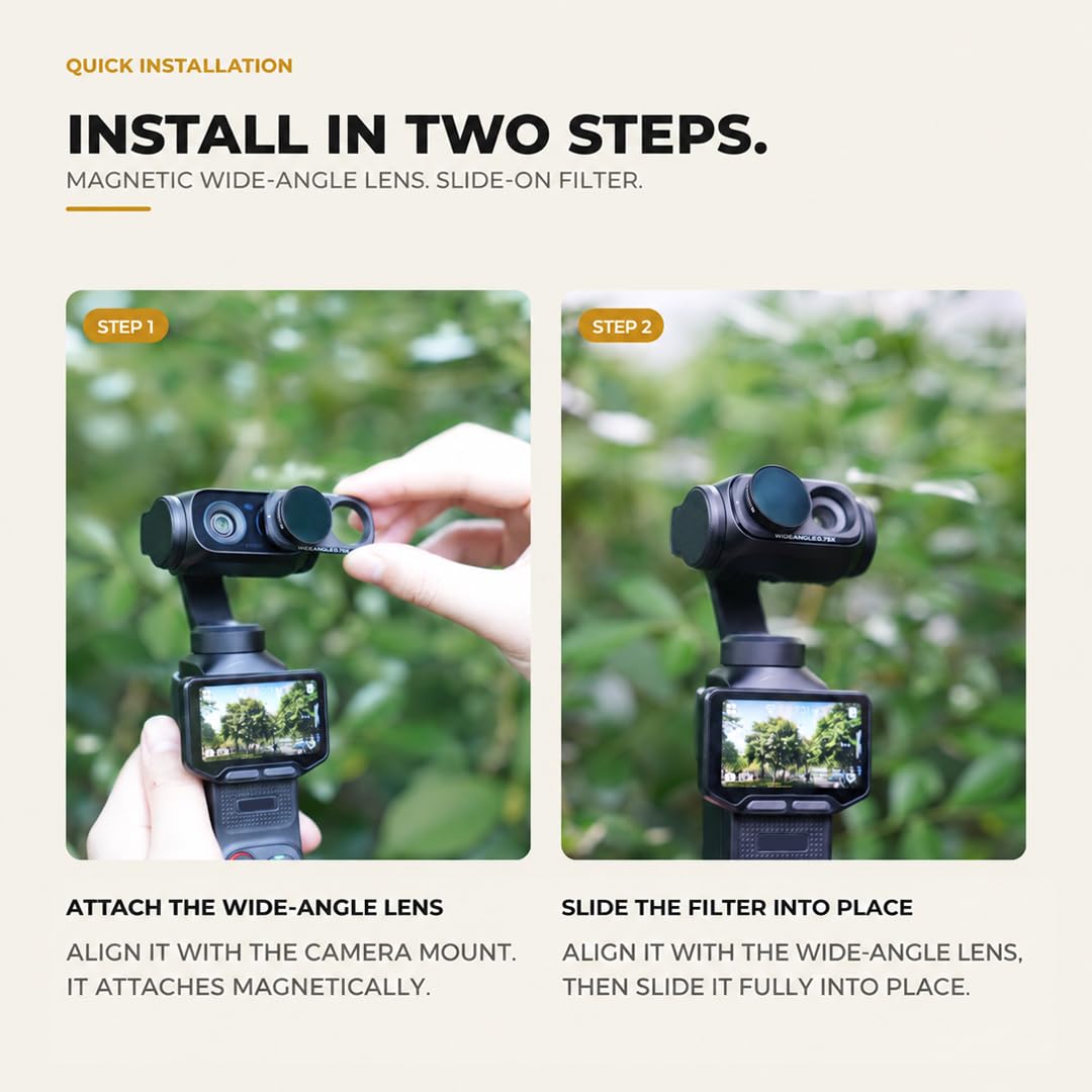 Freewell 0,75x Weitwinkelobjektiv & ND-Filter-Set für Insta360 Luna Ultra