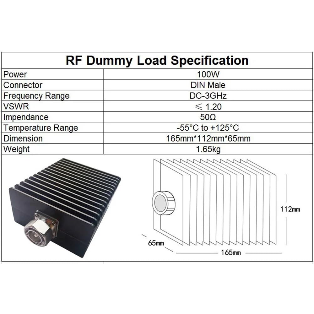 Carico Fittizio 5W Con Connettore DIN 7/16 Spina Maschio 3G Carico Connettore Di Terminazione Coassiale Rf - Foto 4