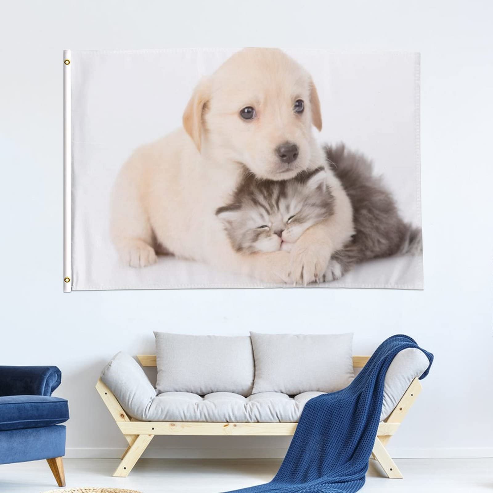 Hello Fall Petit Drapeau De Jardin Décoratif En Forme De Chat