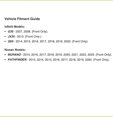 Miniatura 2 de Goodyear  Rotores delanteros premium (2) y pastillas de freno (4) para Infiniti G35 (2007-2008) Infiniti JX35 (2013) Infiniti QX60 (2014-2020)
