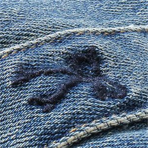 Girls Flare Denim Pants with Cute Bow Print Baggy Wash Elastic High Waist 𝐘2K Hip Hop Fashion Causal Jeans2