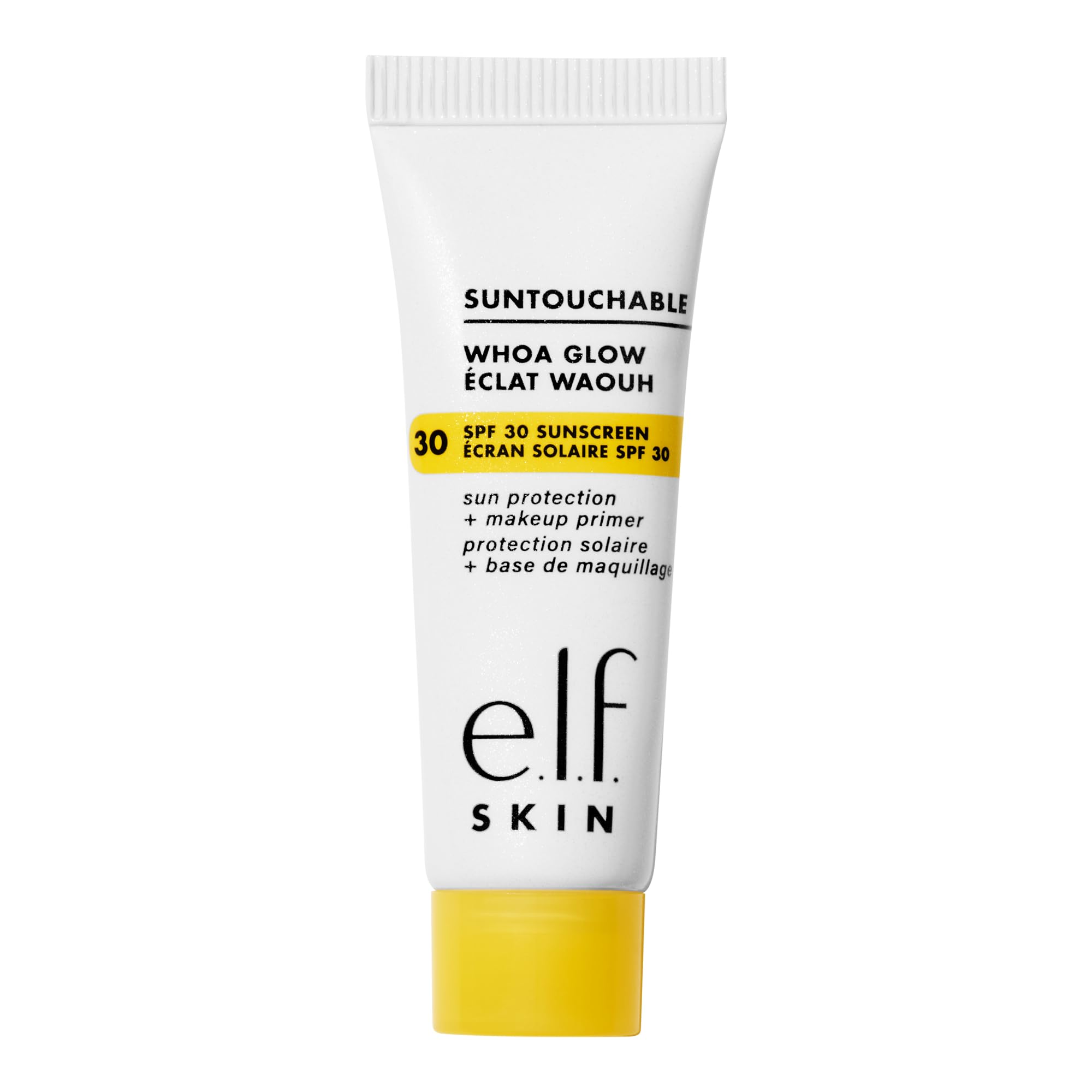 e.l.f. SKIN Suntouchable Whoa Glow SPF 30 Mini, Sunscreen & Makeup Primer For A Glowy Finish, Made With Hyaluronic Acid, Vegan & Cruelty-Free, Sunbeam