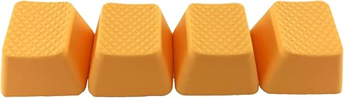 Big Chic Juego de 4 teclas de goma TPR en blanco para juegos, 1U para teclados mecánicos Cherry MX, compatible con OEM (R4, naranja neón)