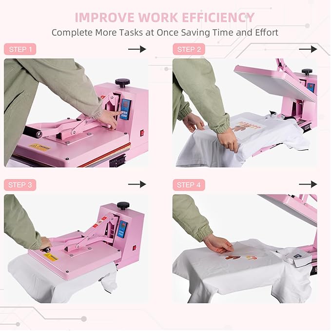 Prensa Térmica 15x15 Control Digital Temperatura Base Deslizante 1400W miniatura 6