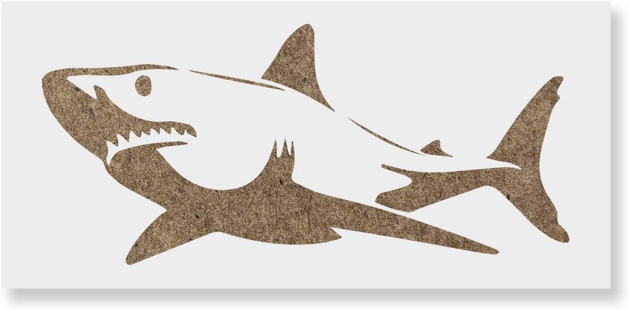 Shark Stencil Template for Walls and Crafts - Reusable Stencils for