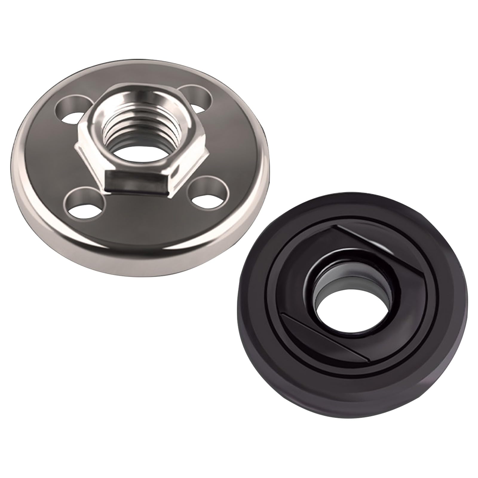 Apglsxy 1 Pair Hexagon Flange Nut Pressure Plate For 100 Angles Grinder Steel Hexagonal Pressure Plate With Easy Removal Design Hole