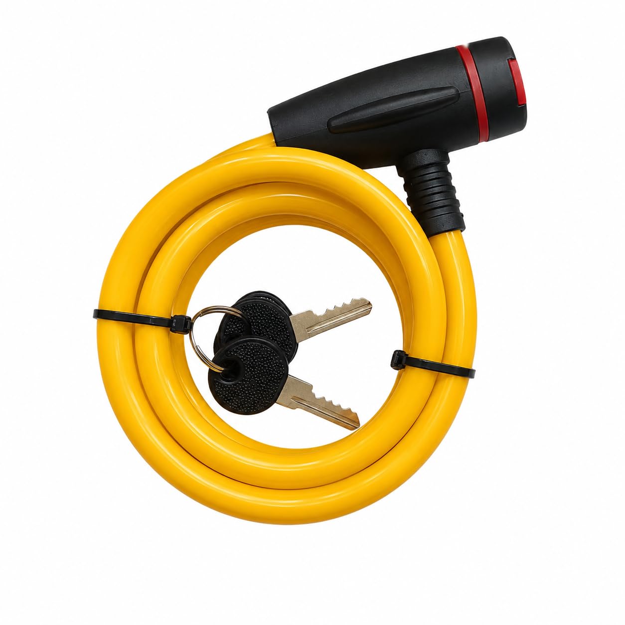 QUIRA Bicycle Lock with 2 Keys,Heavy Duty Steel Cable Lock for Cycle, Helmet, Bike, Scooter, Motorcycle, Stroller & Outdoor Security, Cut Resistant Weatherproof Key Lock (Yellow, 100cm*10mm)-image-36