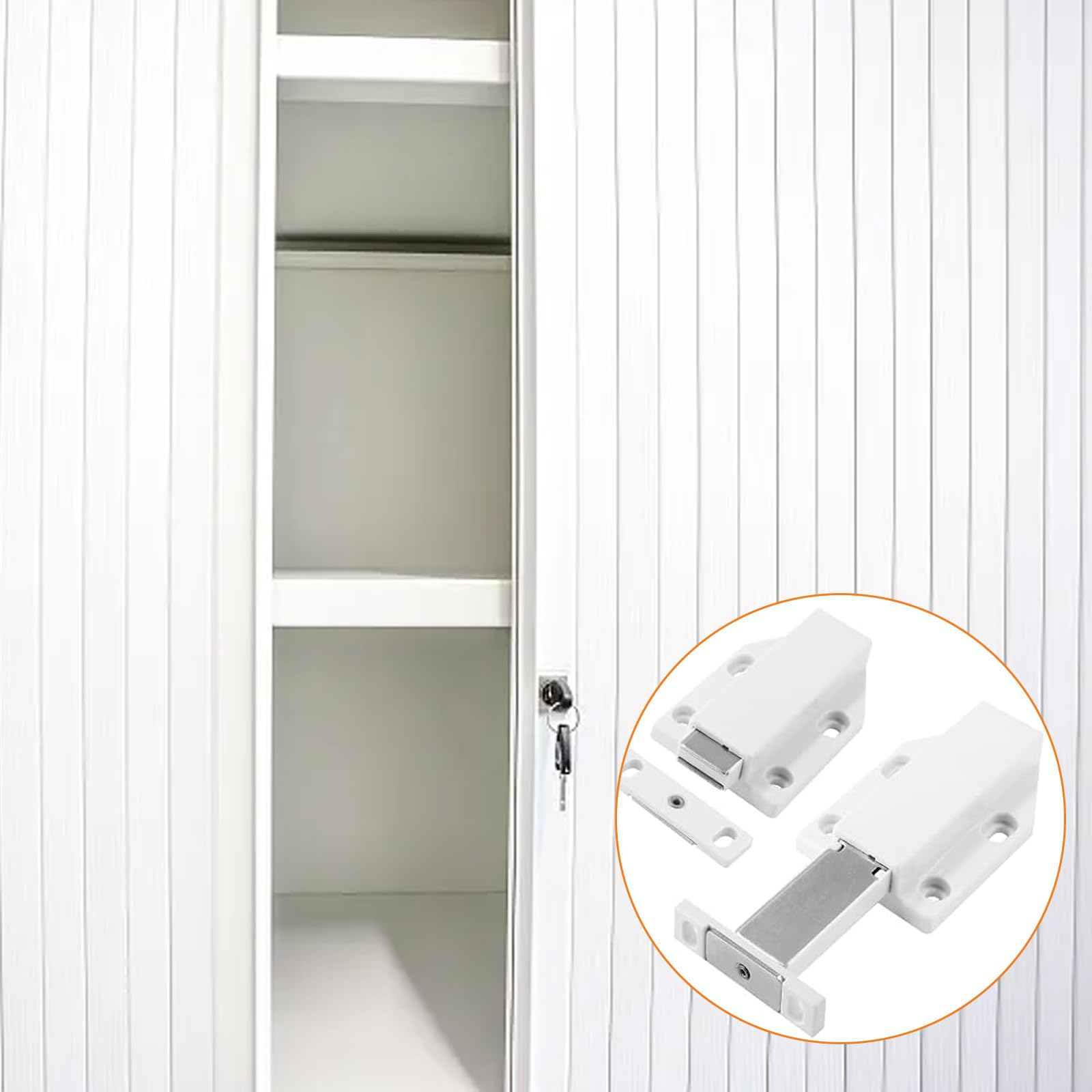 Lot De 2 Loquets De Porte Magnétiques En Acier Inoxydable Pour