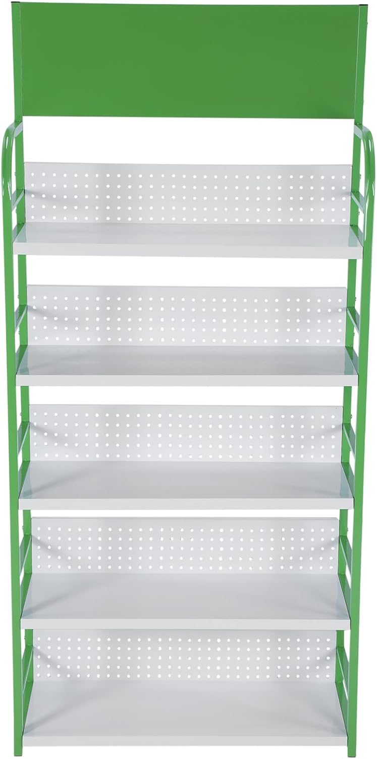 5 Tier Supermarket Large Sample Display Shelf with Signboard Soda Can Organizer for Kitchen Office and Convenience Store