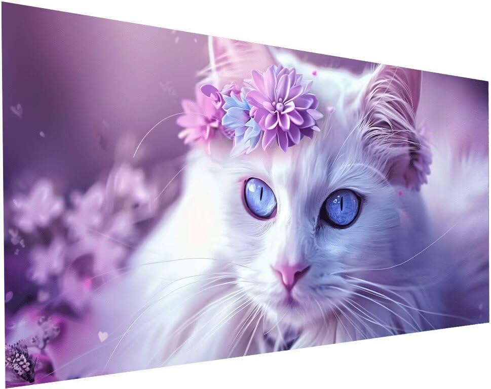 Peinture Diamant Chat S-715 : L'activité Déco Idéale pour Sublimer votre Salon