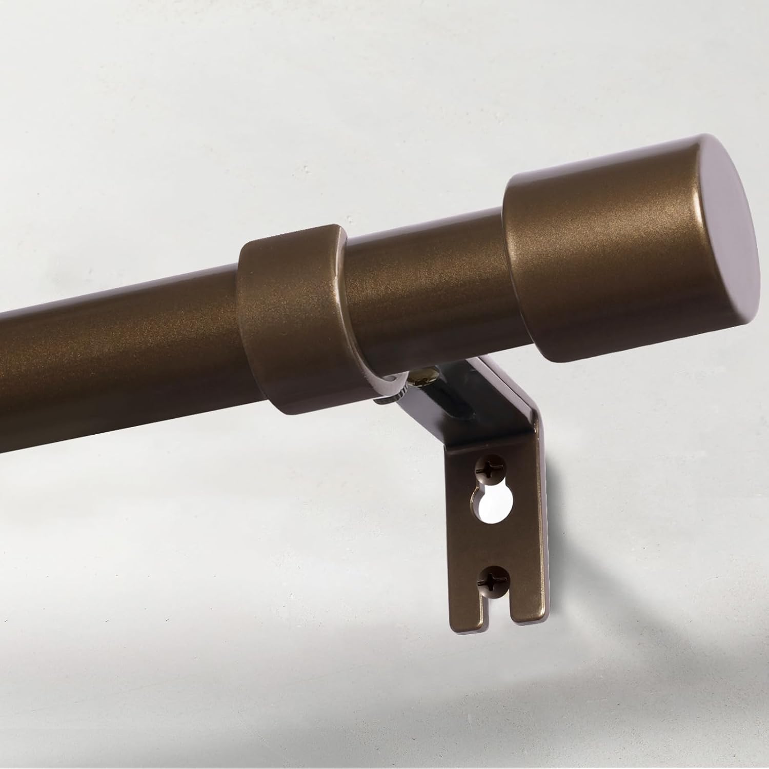 Heavy Duty Curtain Rods for Windows 72 to 144 Inch, 1 Inch Bronze Curtain Rods for Outdoor, Farmhouse, Bedroom, Kitchen, Living Room, Adjustable Easy Install Drapery Rod (A2,Bronze,30"-150") 30"-150" Antique Bronze