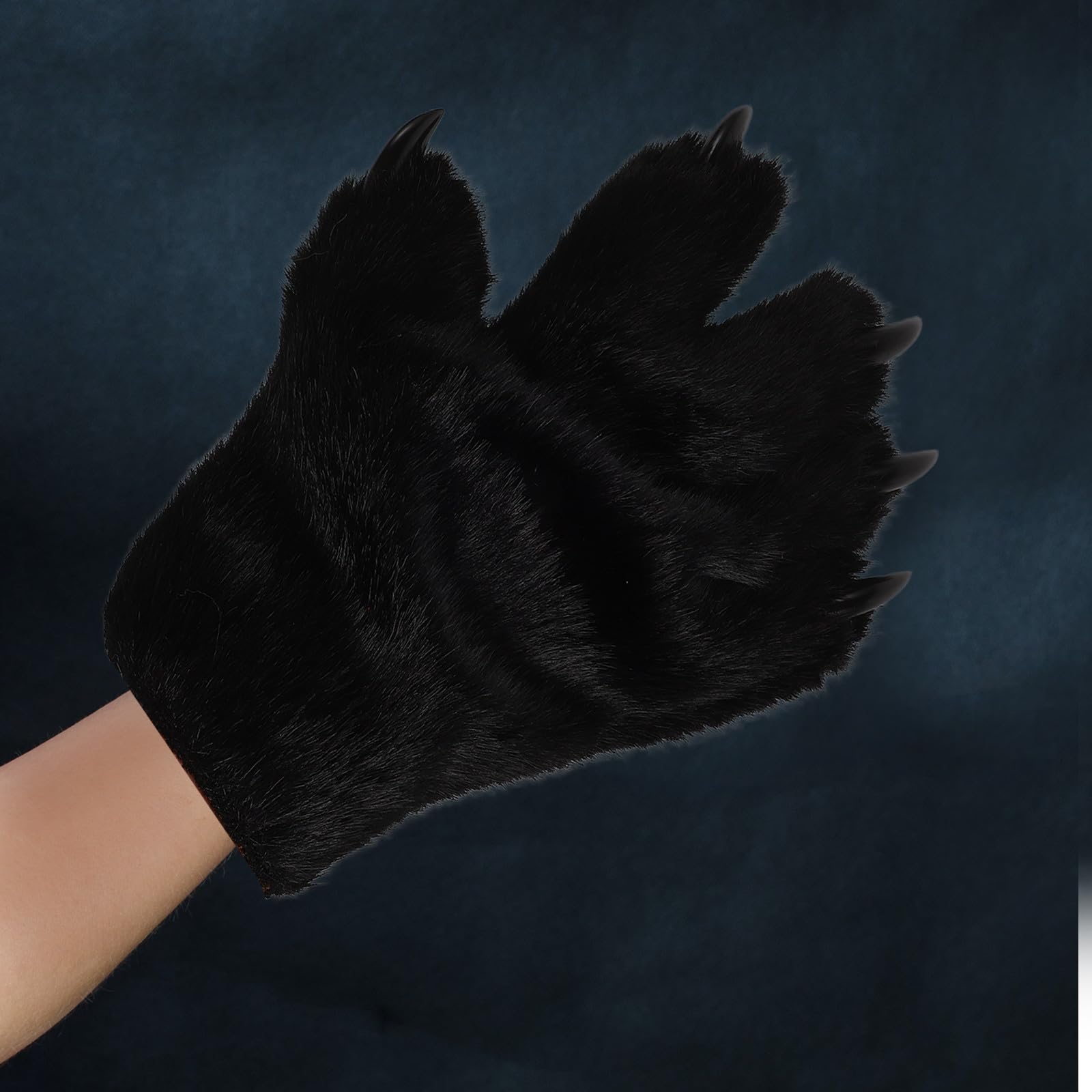 Housoutil Diadema con Orejas de Animal de Cosplay, Orejas y Mitones Guantes, Felpa y Plástico, con y Guantes, para Adultos, Halloween y Fiestas Temáticas de Zoológico y Bosque