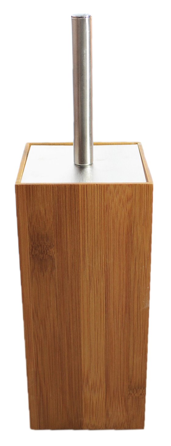 Riyashop Toilet Brush Bamboo Stainless Steel Toilet Brush