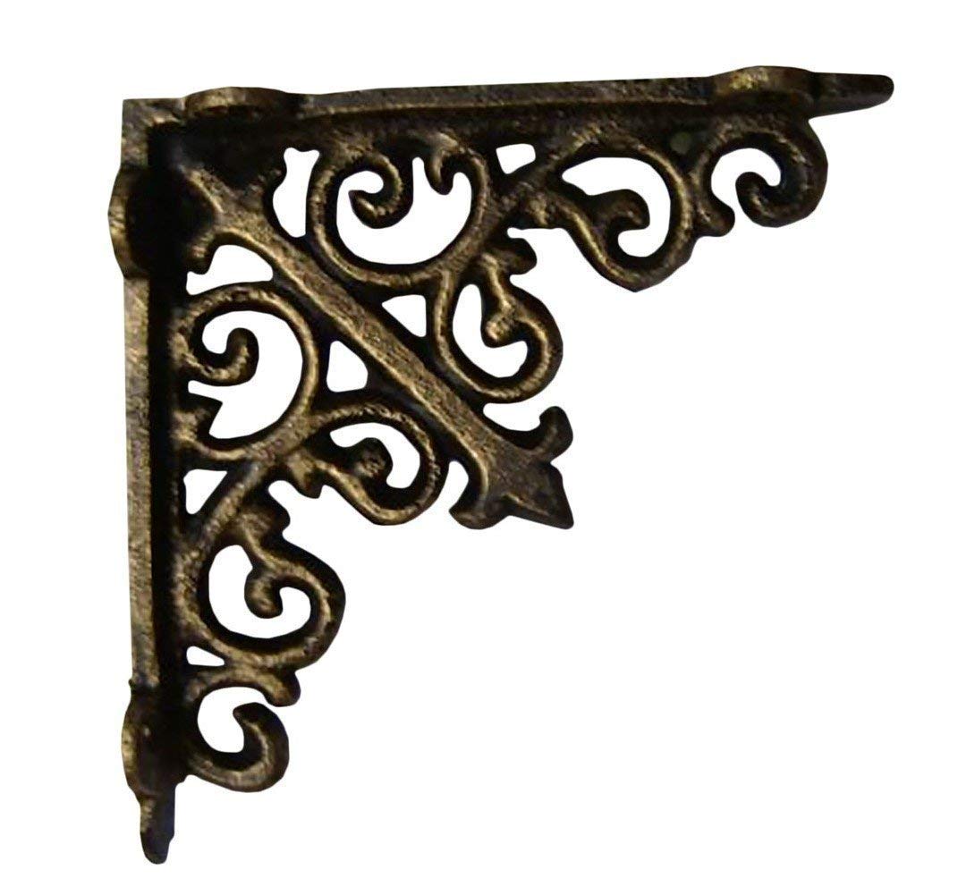 TentHome Vintage Garden Bracket Garden Hook for Hanging Basket Hook Flower Basket Bracket Wall Hanging Basket Holder (14x14x3.5cm)