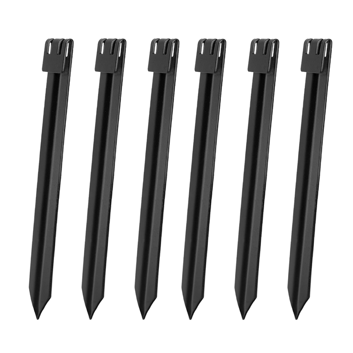 6Pcs Metal Landscape Edging Stakes, 10In Garden Stakes Landscape Anchoring Spikes for Terrace Board/Landscape Edging Coil/Grass Barrier/Bender Board