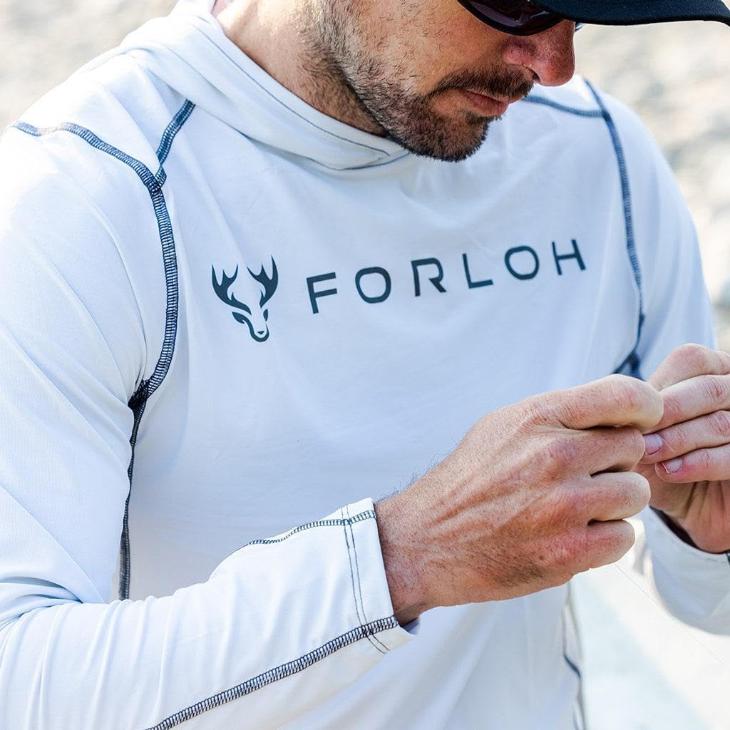 FORLOH Men's SolAir Hooded Long Sleeve - Premium Lightweight Sun Shirt | UPF 50+ Sun Protection | Cooling Technology