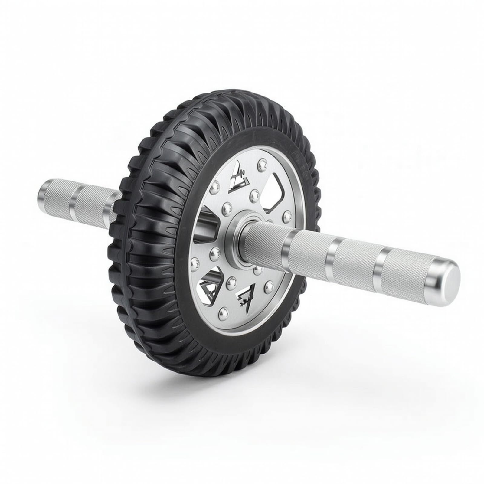 Ruota Addominali Fitness Rullo Addominale Roller Palestra Attrezzo Core Resistenza Acciaio 304 Presa Sicura Antiscivolo Rotolamento Morbido Adatta a, 200mm, Ruota Singola