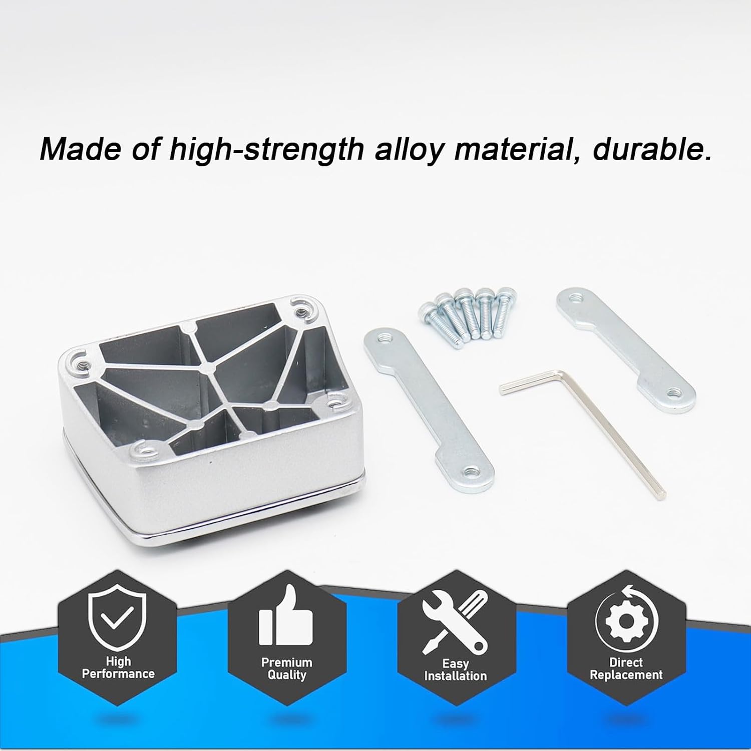 Universal 1'' Clutch Pedal Pad Extender for Manual Transmission Vehicles - Durable Alloy Extension for Smoother Shifting and Enhanced Driving Comfort