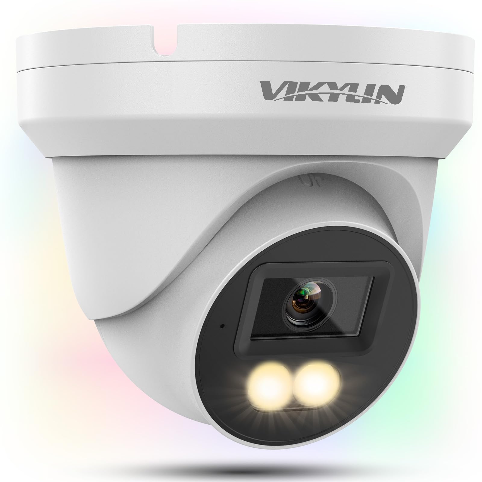 VIKYLIN 4K 8MP Full Color PoE IP Camera, 98ft Color View Night Vision