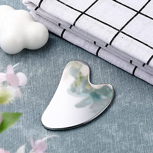 image for Nuanchu Stainless Steel Gua Sha Facial Tools Guasha for Face Metal Gua