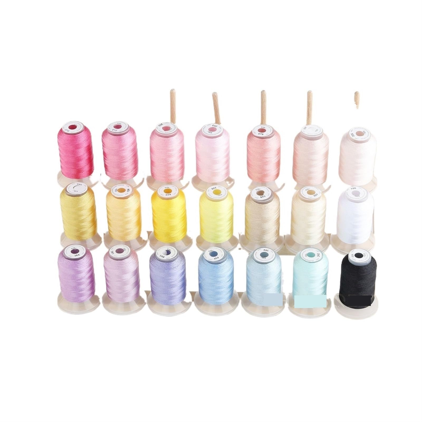 Stickgarn Polyester-Stickgarn, Nähgarn, Kreuzstichgarn, 60 Farben(21 Colors)