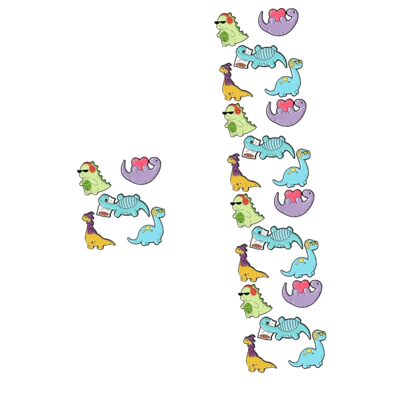 Kleine Dinosaurier-brosche Dinosaurier-spiele Lustiger Emaille-pin Schwimmbad Dinosaurier-partydekorationen Karikatur Niedliche Knopfnadeln Spinne Drachen Legierung 5st