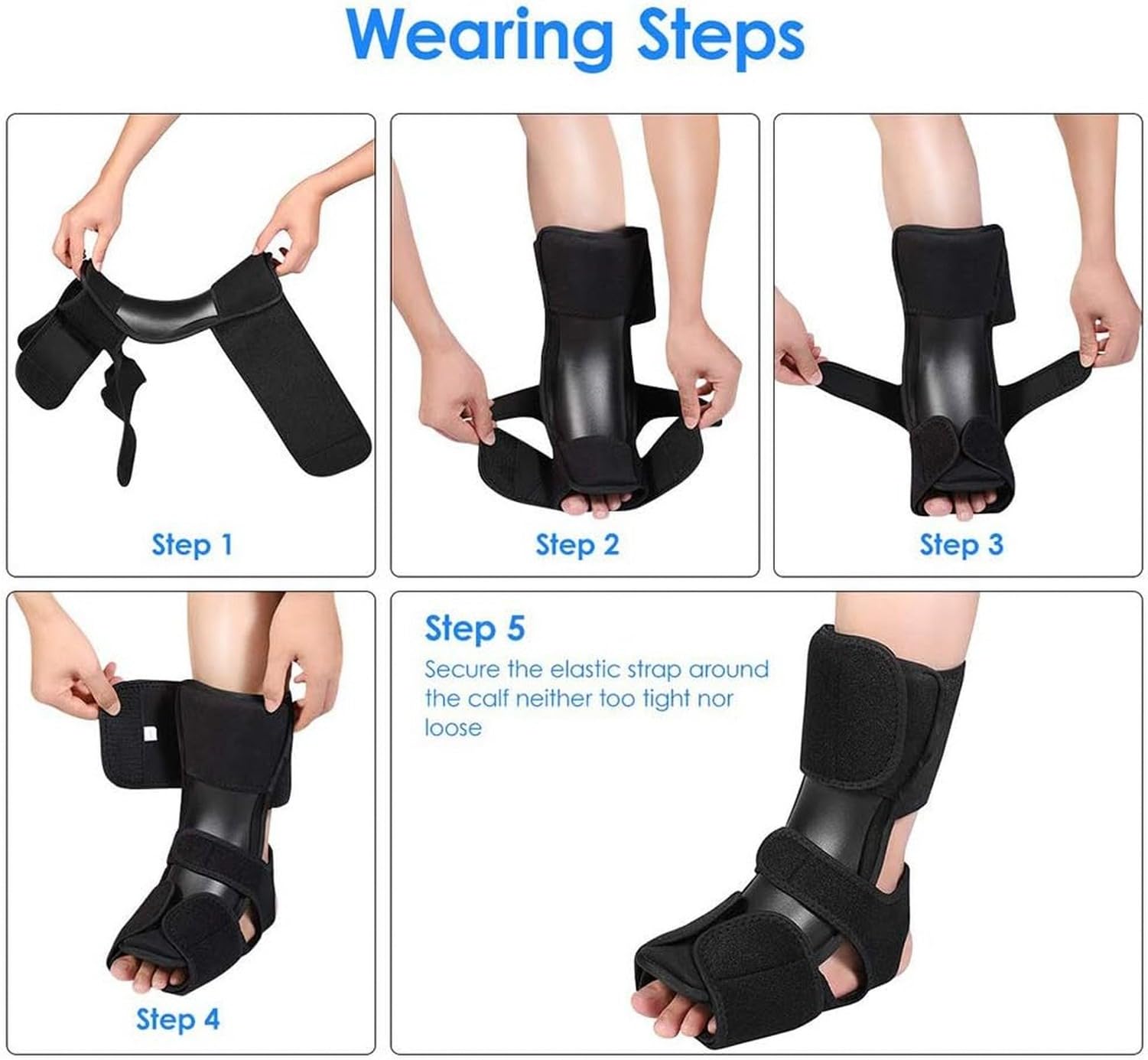 Férula nocturna ajustable para fascitis plantar, soporte ortopédico pie y