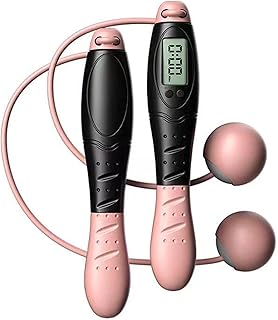 Tomshin Corda de salto Contagem Digital Display 4 modos Caloria Fitness Corda de salto Exercício interno Tipo bola sem fio