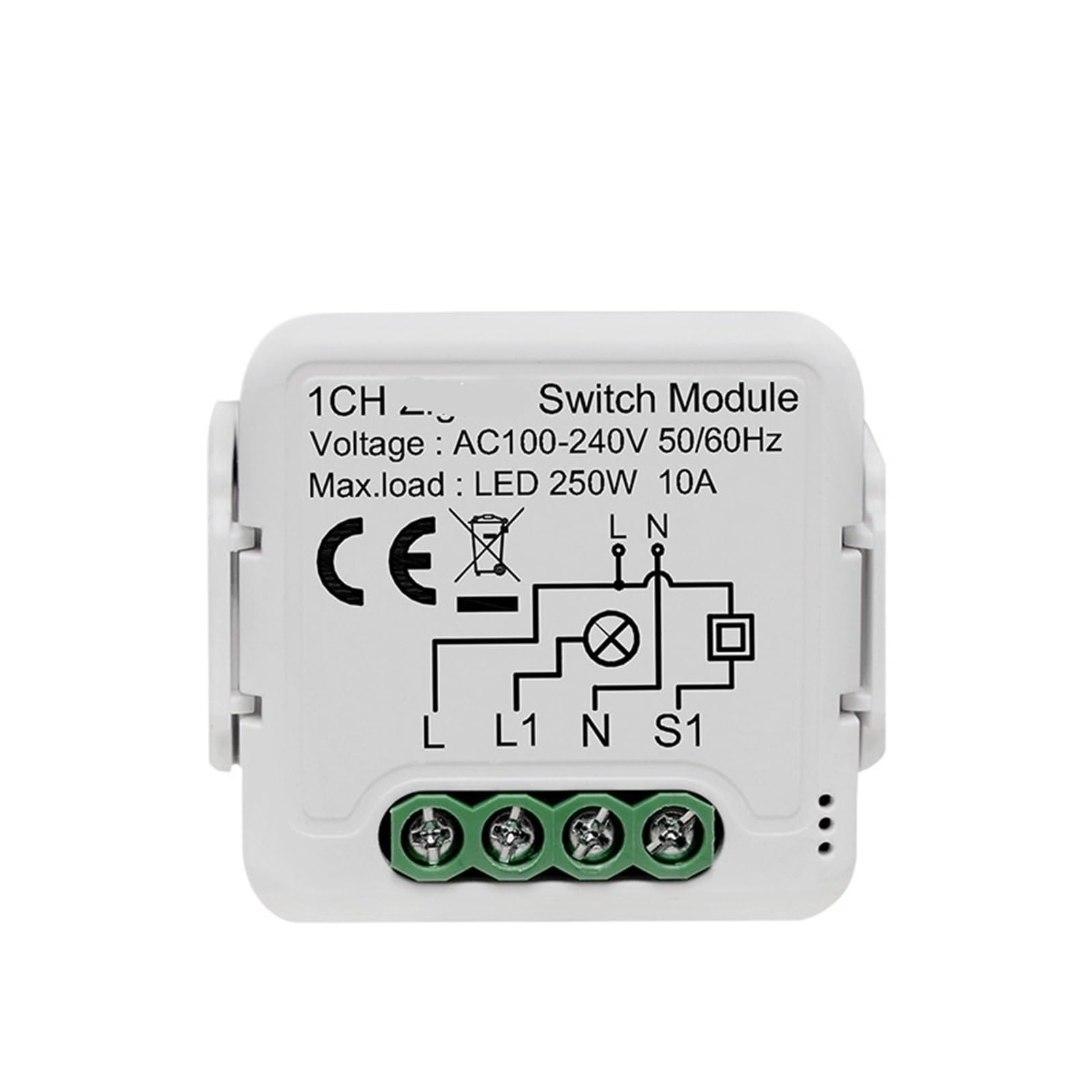 Control de 2 vías en color beige para pasillos con el módulo de interruptor de luz 3
