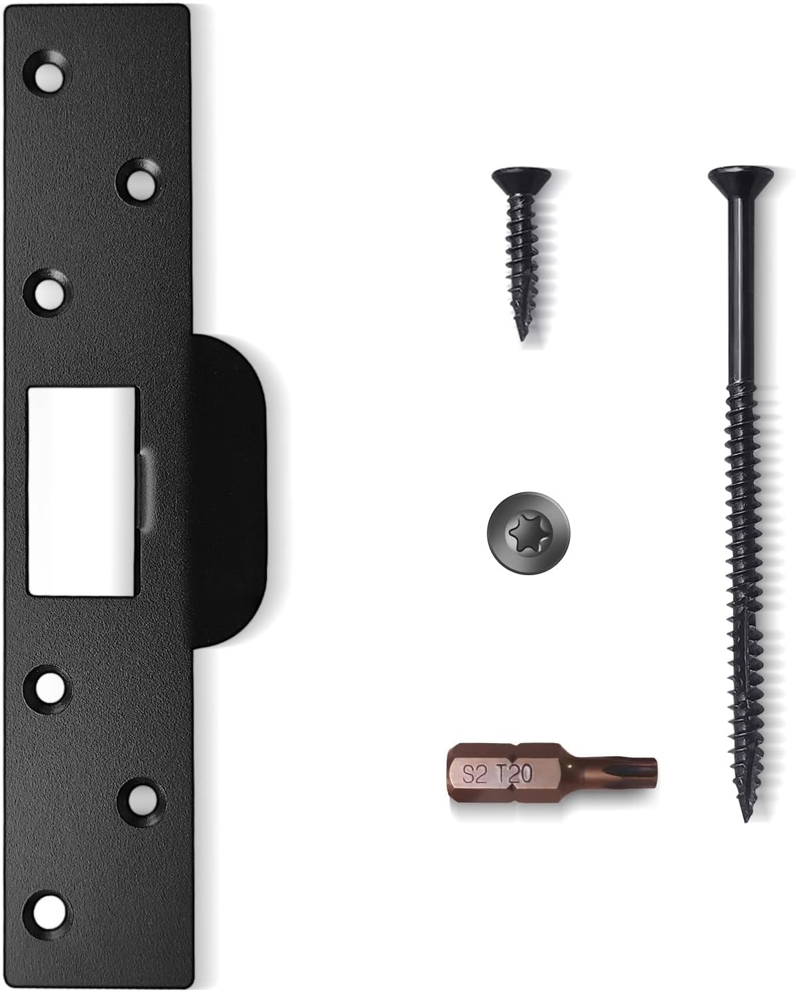 Extra Long Door Strike Plate 7", Heavy Duty Version, Oversized Striker to Repair Damaged Worn Frame/Slot/Jamb, Large Hole to Fix Latch Sticking, Security Reinforcement Plate