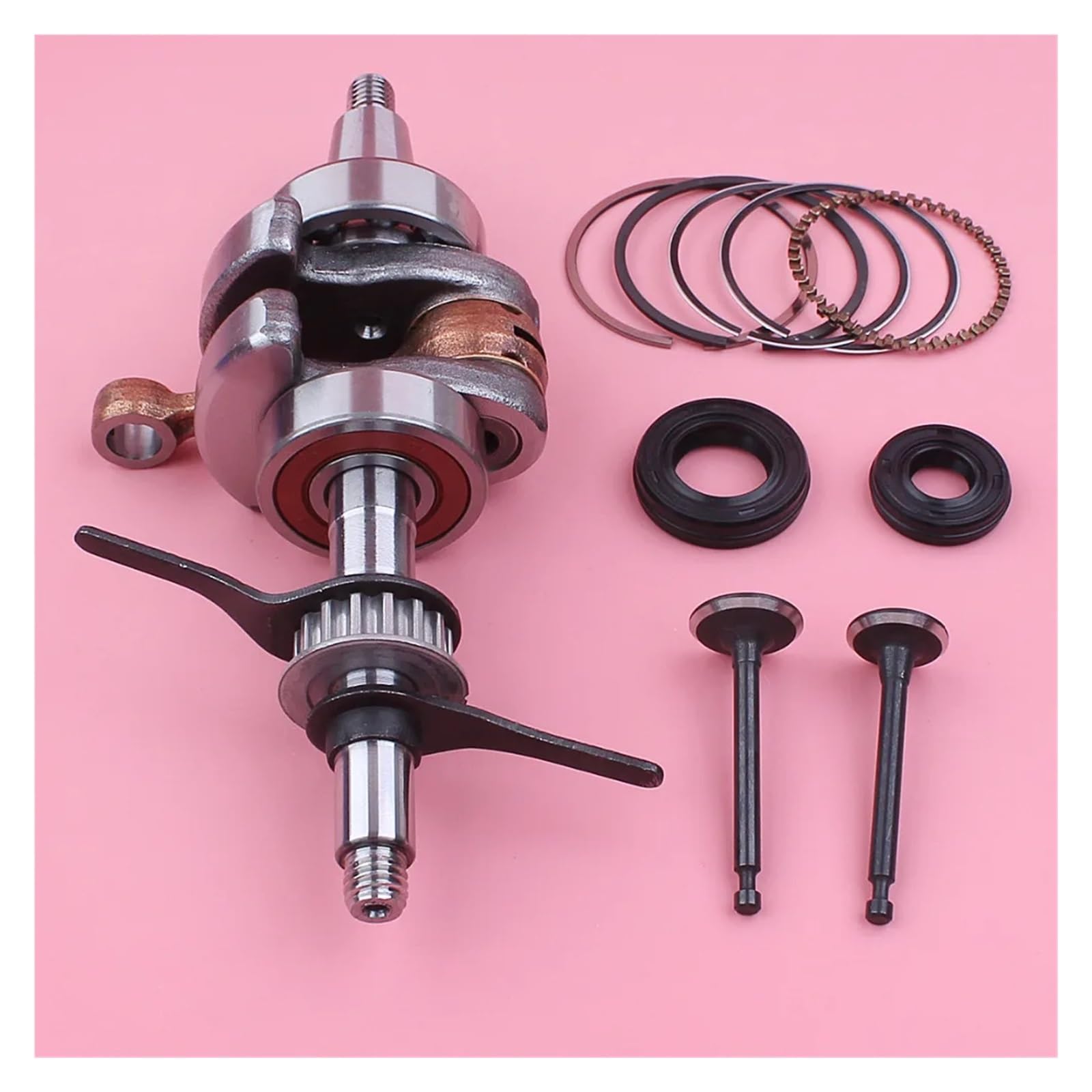 Kit de Juntas de pistón y válvula de Sello de Aceite del cigüeñal for Motor pequeño de cortacésped GX35 de 35 CC y GX 35