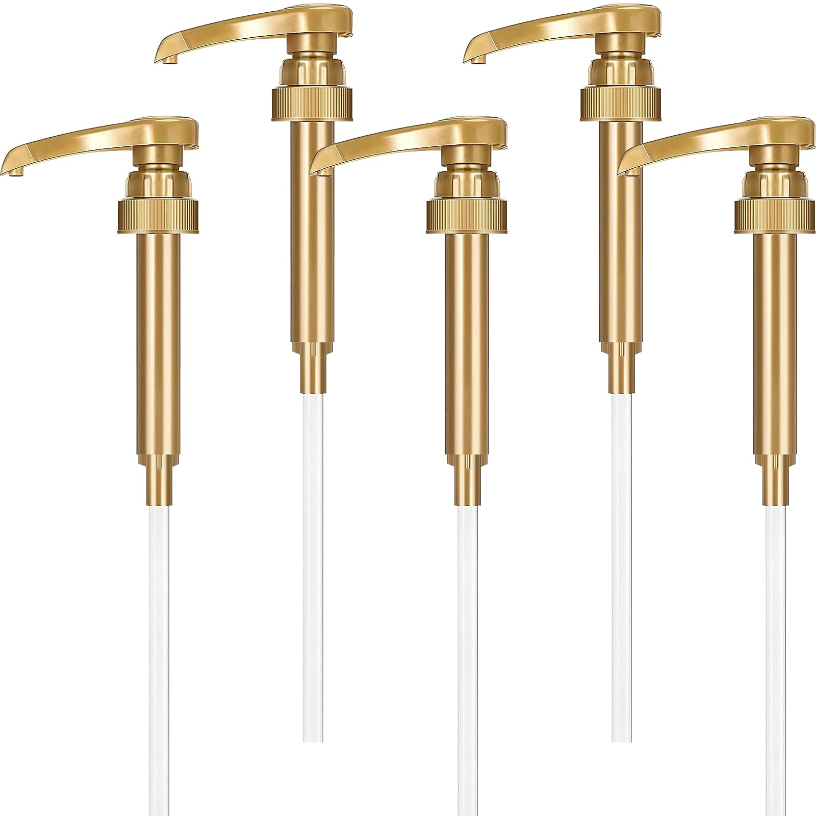 Syrup Pump 5PCS Coffee Syrup Pump Dispenser Reusable Simply Syrup Portion Pumps for Coffee Flavoring Bottles Home Drinking Coffee Bar