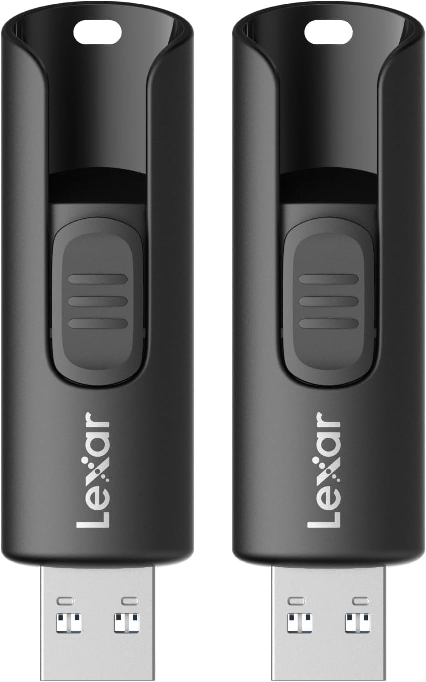 Lexar A30E 128GB 2 pack Flash Drive USB 3.2 Up to 100MB/s Read, USB Drive for Storage Expansion and Backup, Memory Stick for PC and Mac systems