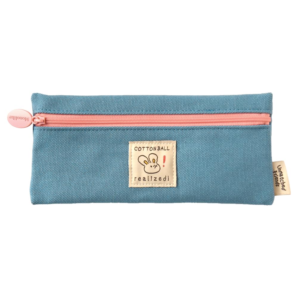 Monolike Unmatched Friends Pencil Case, Blue - Pen Pouch, Portable Pencil Bag, Office Pouch case