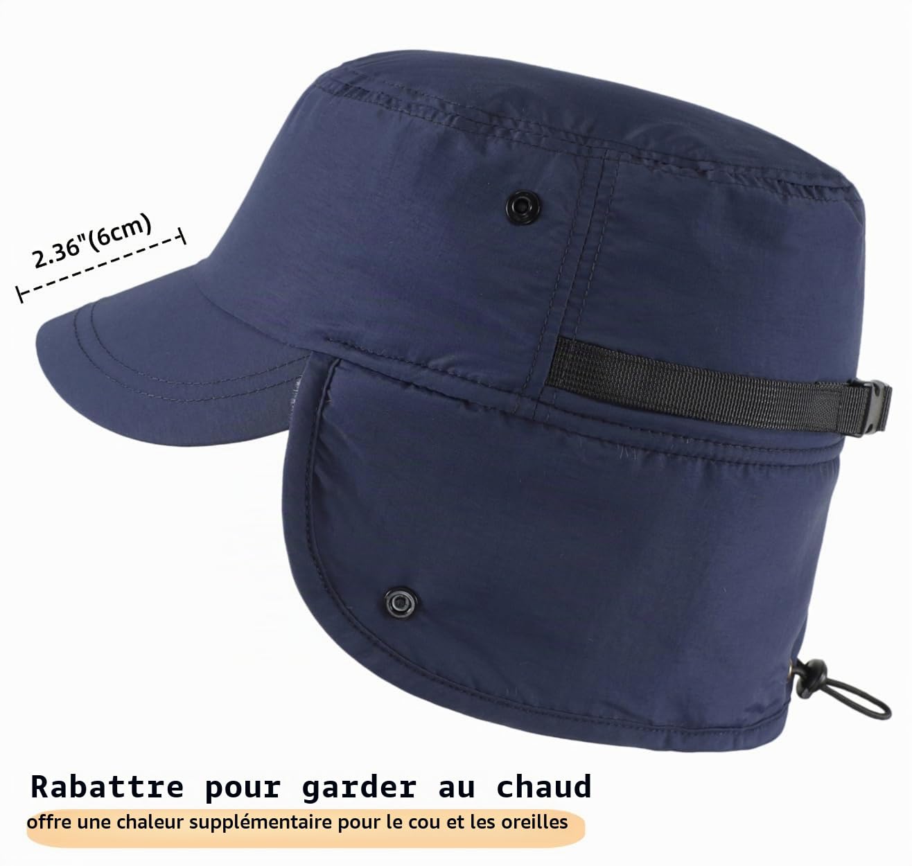 Casquette de baseball d'hiver pour homme avec visière, chapeau de trappeur et de chasse