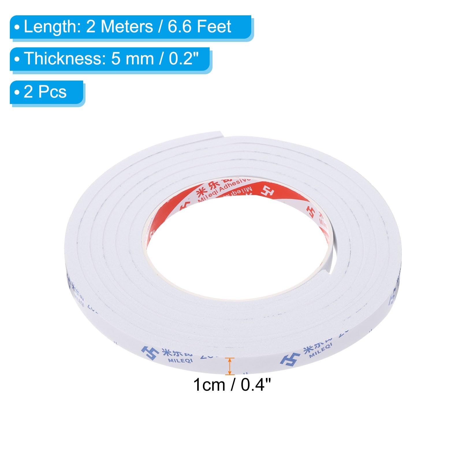 PATIKIL 2m/6.6ft Sealing Foam Tape - Image 2