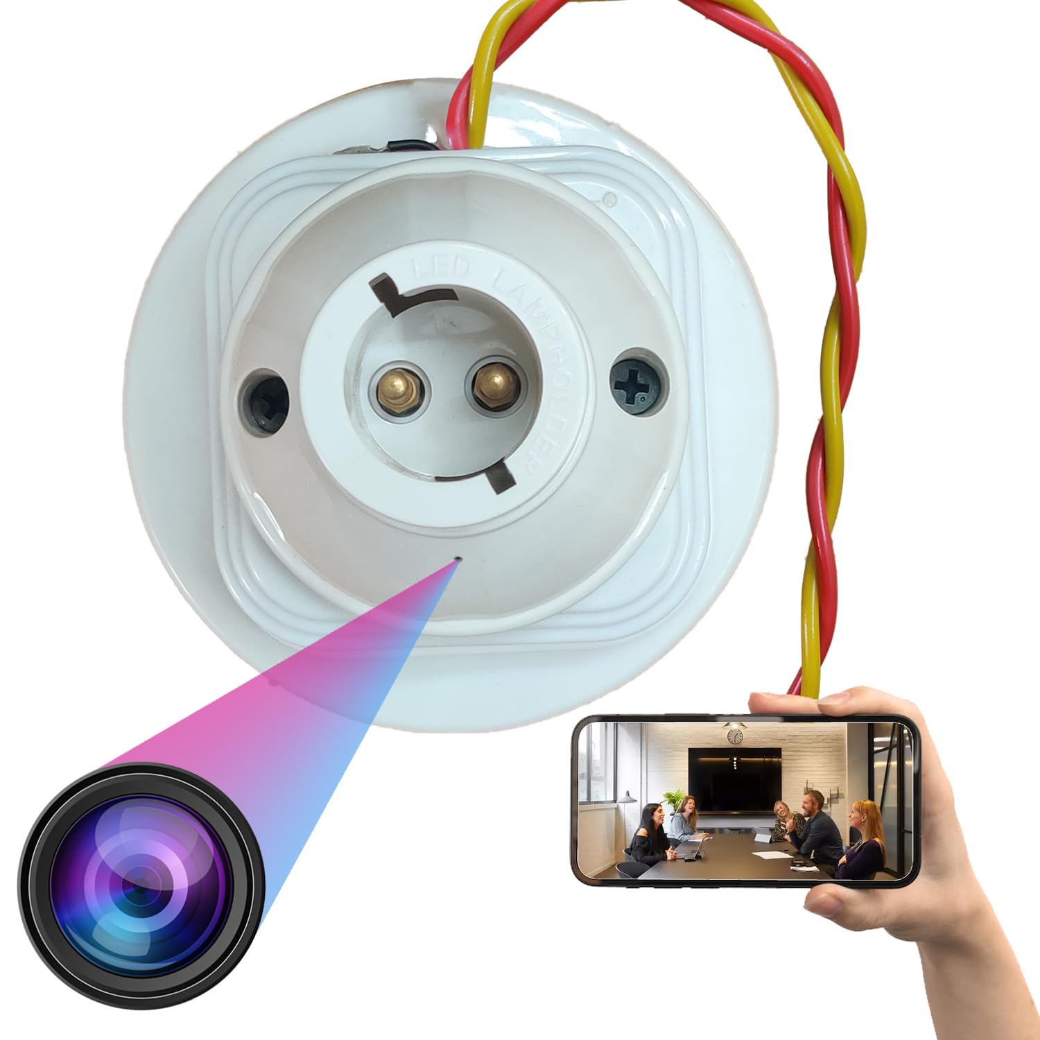 WiFi Hidden Bulb Holder Camera | 32GB Inbuilt Memory, No Light When Recording, HD 1080P, Indoor and Outdoor Use, Live View from Anywhere-image-16
