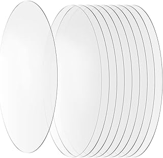 透明アクリル板 丸 アクリルプレート 10枚直径100mm厚さ3mm 看板 インテリア 撮影台 標本 展示 キーホルダー 置物 手工芸