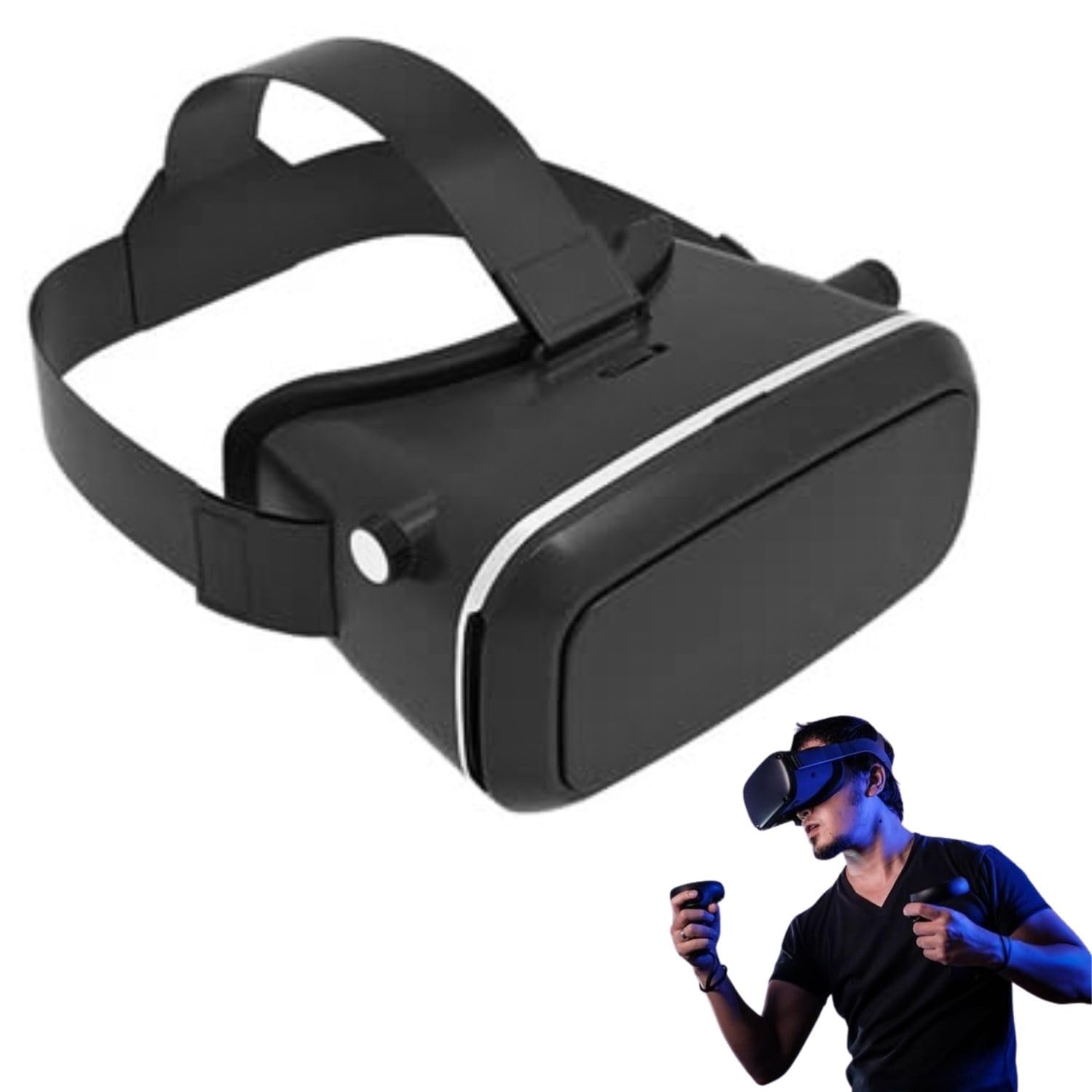 3D VR Headset VR Pro Virtual Reality 3D Glasses Headset Virtual Reality Viewer VR Headsets, VR 3D Box for All Mobiles, VR 3D Glasses, VR 3D Headsets, Virtual Reality 3D Glasses Headset (B0D87JDL8Y) Amazon Price History, Amazon Price Tracker