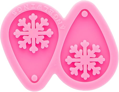 Miniatura 5 de Molde de silicona para aretes de estilo copo de nieve súper brillante, molde de aretes de resina para bricolaje de resina epoxi para hacer joyas,
