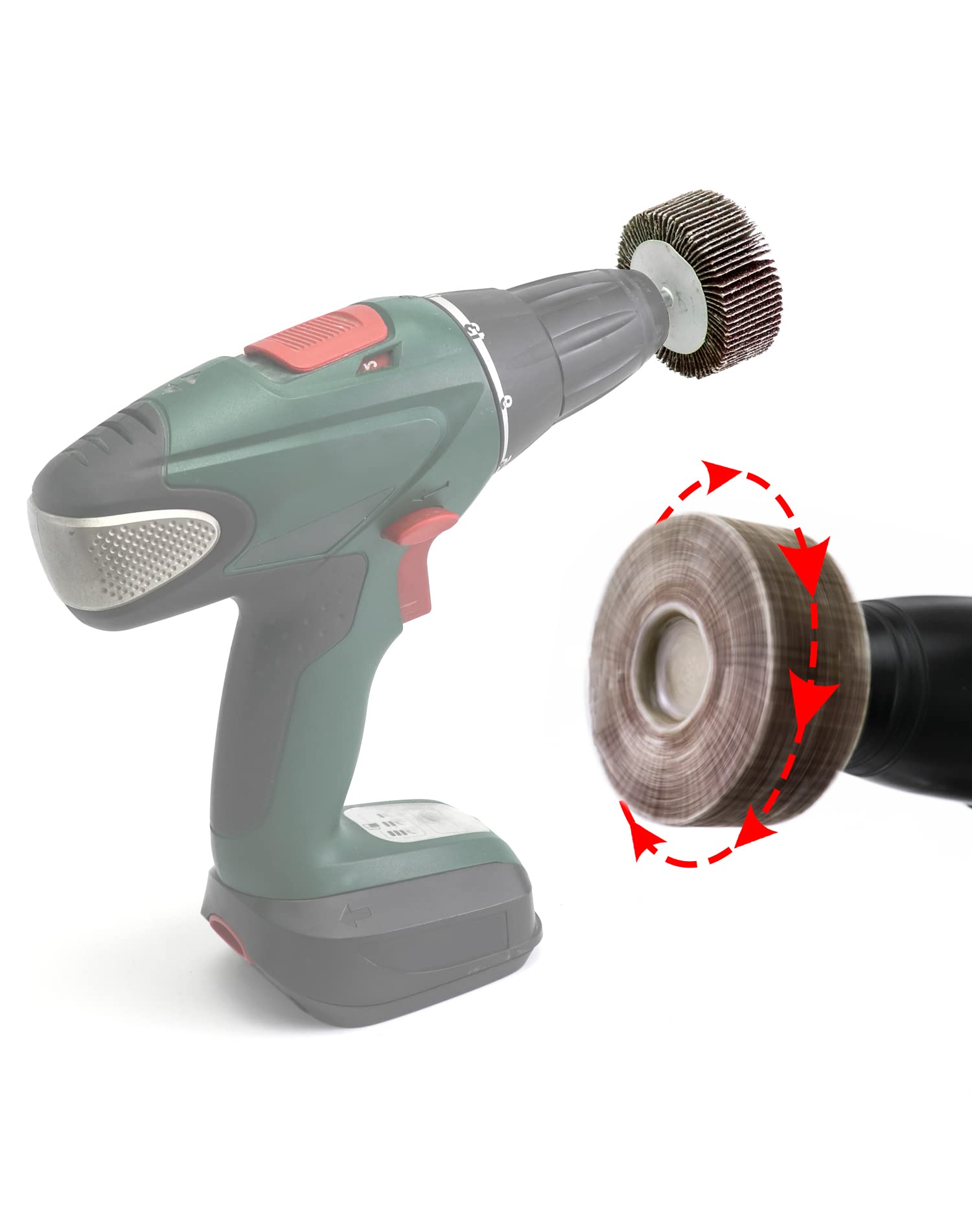 QWORK® 20 sztuk szlifierka z klapą obrotową o ziarnistości, szlifierka płytkowa, 10 różnych rozmiarów, ziarnistość wentylatora szlifierskiego 80, do usuwania rdzy, polerowania