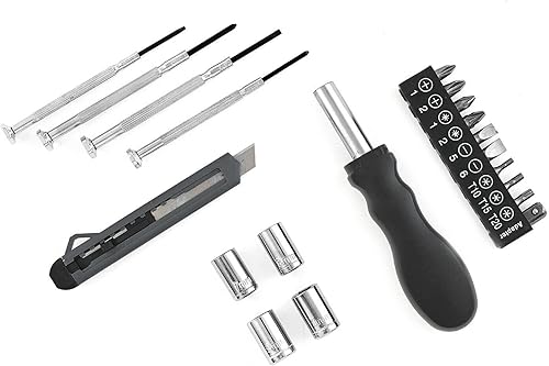 Miniatura 6 de Juego de herramientas de regalo de 20 piezas de Dependable Industries en estuche en forma de neumático, ideal para el hogar y el automóvil, novedoso