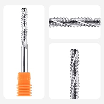 SpeTool Roughing Cutter 6 mm Shank Diameter Solid Carbide Cutter 3 Flutes CNC Machine Cutter