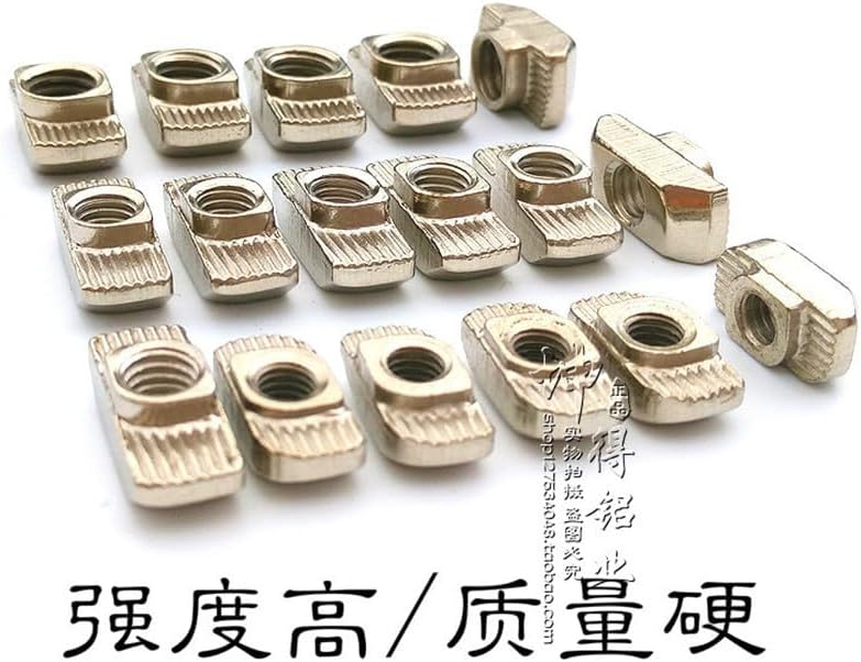 Generic 20PCS Aluminum Extrusion Profile 2020 3030 4040 4545 M3 M4 M5 M6 M8 Carbon Steel T Nut Hammer Head Fasteners - (Size: 30M6)